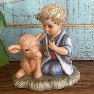 Boy With Calf 1998 Goebel Berta Hummel Nativity Figurine BH26/O